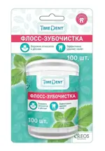 Timedent флосс-зубочистки, 100 шт, с мятой фото