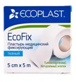 Ecoplast Ecofix Лейкопластырь медицинский фиксирующий, 5 см х 500 см, 1 шт, тканевая основа фото