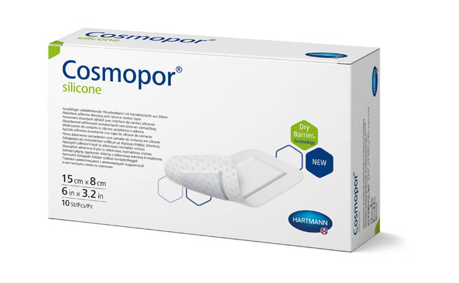 Cosmopor Silicone, 15 см х 8 см, повязка пластырного типа стерильная, 10 шт. фото