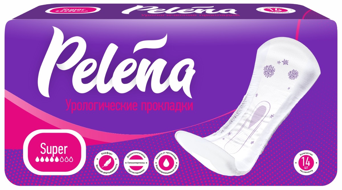 Pelena Прокладки урологические, прокладки урологические, 14 шт, 5 капель, супер фото