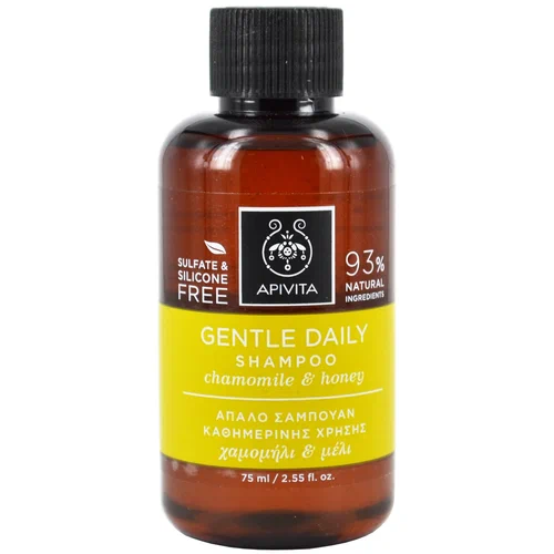 Apivita Мягкий шампунь для частого использования с ромашкой и мёдом, шампунь, 75 мл, 1 шт. фото