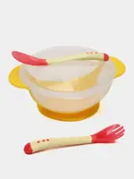 Бусинка Тарелка на присососке с термоложкой и термовилкой, 1 шт, арт. 139 фото 2