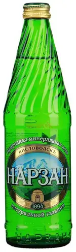 Нарзан вода минеральная природной газации, 0.5 л, 1 шт, в стеклянной бутылке фото