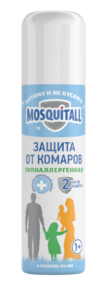 Mosquitall гипоаллергенная защита, аэрозоль, 150 мл, 1 шт. фото