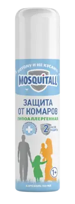 Mosquitall гипоаллергенная защита, аэрозоль, 150 мл, 1 шт. фото