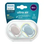 AVENT Ultra Air пустышка силиконовая ортодонтическая с футляром, 18+ месяцев, 2 шт, арт. SCF349/01 фото