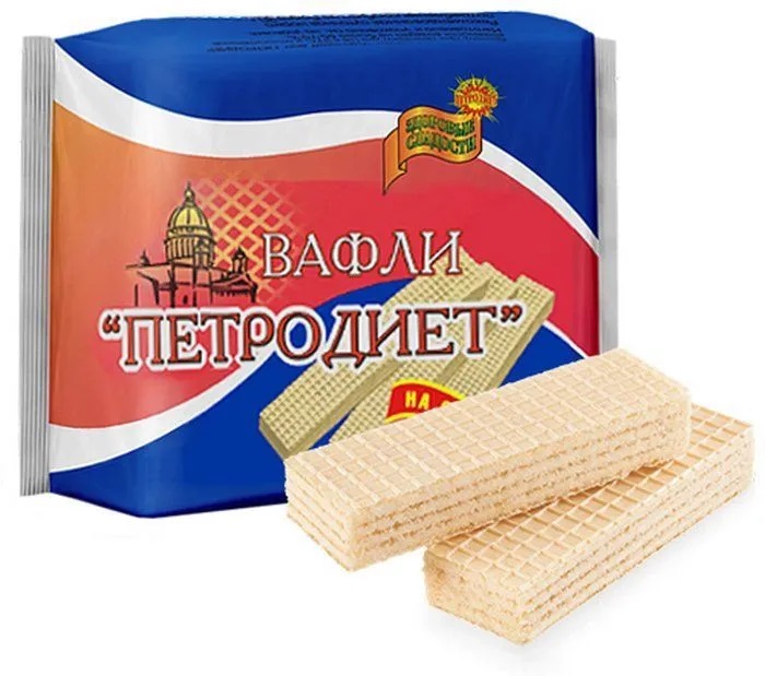 Невские вафли Крем-брюле на сорбите, 95 г, 1 шт, без сахара фото