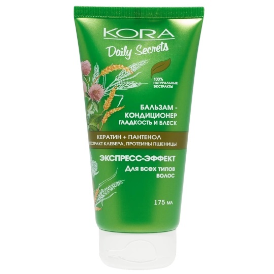 Kora Daily Secrets Гладкость и блеск, бальзам-кондиционер, 175 мл, 1 шт, для всех типов волос фото