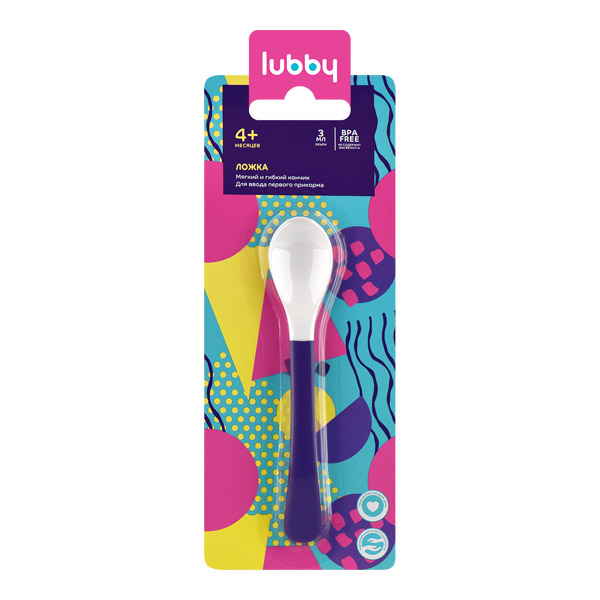 Lubby Ложка с мягким кончиком, 1 шт, 4+ мес, арт. 14067 фото