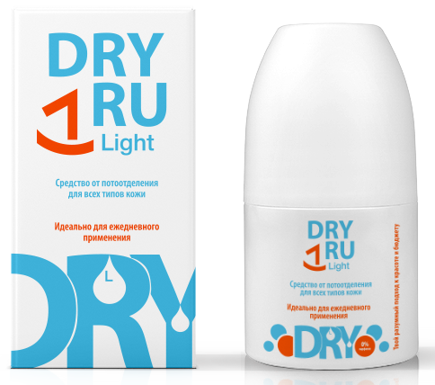 Dry Ru Light средство от потоотделения для всех типов кожи, 50 мл, 1 шт. фото