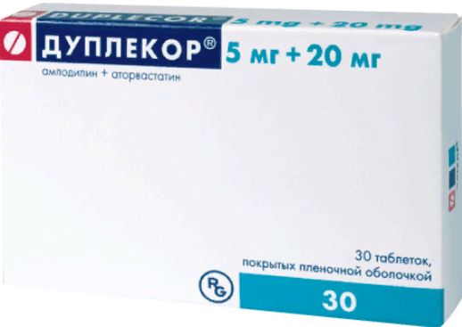 Дуплекор, 5 мг+20 мг, таблетки, покрытые пленочной оболочкой, 30 шт. фото