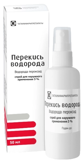 Перекись водорода, 3%, спрей для местного и наружного применения, 50 мл, 1 шт. фото