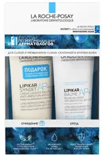 La Roche-Posay Lipikar Lipikar AP+M бальзам тройного действия 75 мл + Syndet AP+ очищающий гель 100 мл, набор, 1 шт. фото