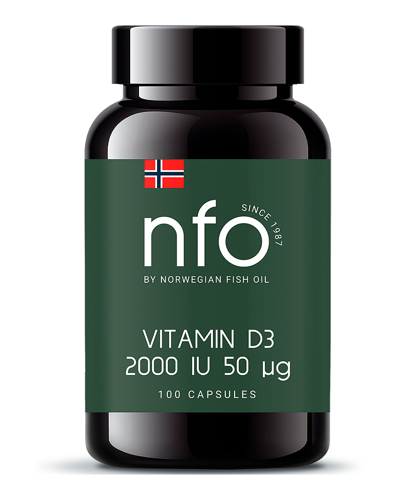 NFO Витамин D3, 2000 МЕ, капсулы, 100 шт. фото