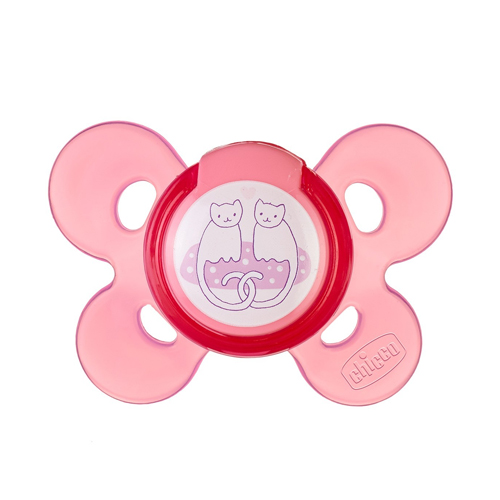Chicco Physio Comfort Пустышка силиконовая котики 6-12+, 1 шт. фото