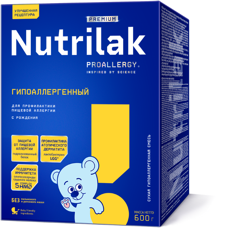 Nutrilak Premium Смесь молочная гипоаллергенная, 0+ мес, смесь молочная сухая, 600 г, 1 шт. фото