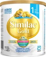 Similac Gold 1, смесь молочная сухая, 400 г, 1 шт, для детей с рождения фото