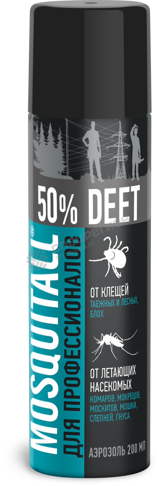 Mosquitall Профессиональная защита, аэрозоль, 200 мл, 1 шт, защита от всех насекомых фото