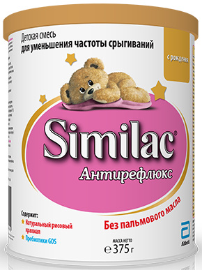 Similac Антирефлюкс, смесь молочная сухая, 375 г, 1 шт, для детей с рождения фото