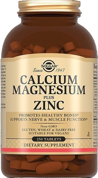 Solgar Кальций-Магний-Цинк, таблетки, 250 шт. фото