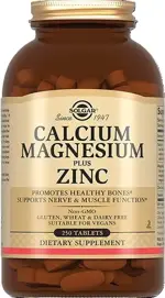 Solgar Кальций-Магний-Цинк, таблетки, 250 шт. фото 