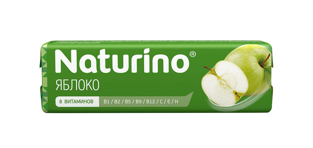 Натурино пастилки с витаминами и натуральным соком, 4.2 г, пастилки, 8 шт, яблоко фото