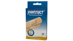 Унипласт Лейкопластырь бактерицидный натуральный, 1.9 см х 7.2 см, пластырь медицинский, 20 шт, тканевая основа фото