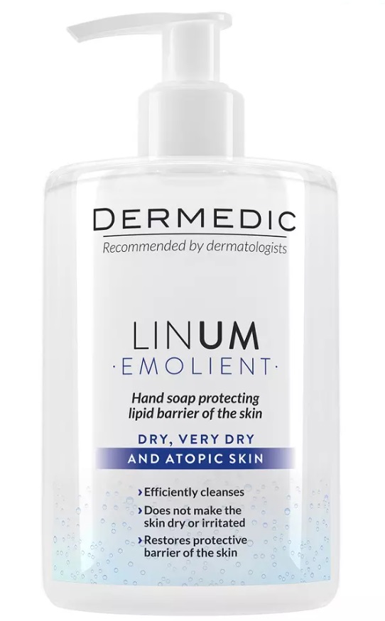 Дермедик Cicatopy Linum Emolient, мыло жидкое, 300мл, 1 шт, антибактериальный эффект фото