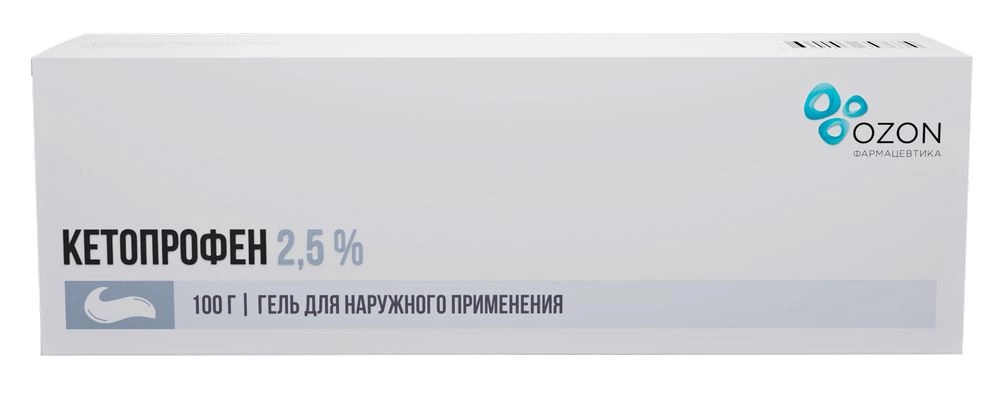 Кетопрофен, 2.5%, гель для наружного применения, 100 г, 1 шт. фото
