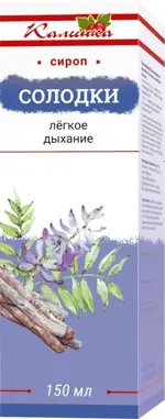 Калинка Легкое дыхание сироп солодки, сироп, 150 мл, 1 шт. фото 