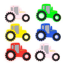 Бусинка прорезыватель силиконовый Трактор, 1 шт, арт. 1881 фото