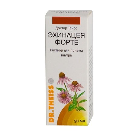 Доктор Тайсс Эхинацея форте, раствор для приема внутрь, 50 мл, 1 шт. фото