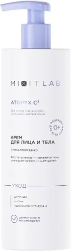 Mixit lab Atopyx C3 крем увлажняющий легкий для сухой и очень сухой кожи, крем для лица и тела, 400 мл, 1 шт. фото