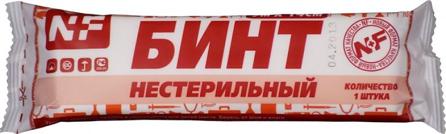 NF Бинт медицинский нетканый нестерильный, 7 м х 14 см, 1 шт. фото