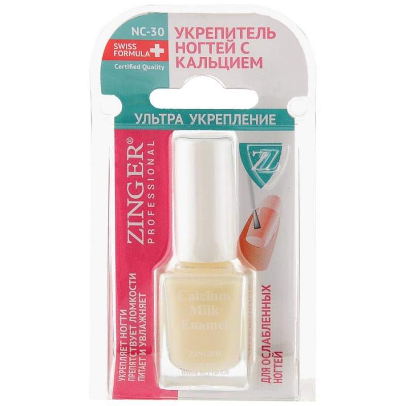 Zinger укрепитель ногтей с кальцием, лак для ногтей, 12 мл, 1 шт, NC30 фото