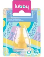 Lubby Соска молочная латексная медленный поток, 0 +, 2 шт, арт. 4654 фото