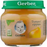 Гербер детское пюре, пюре, 80 г, 1 шт, груша фото