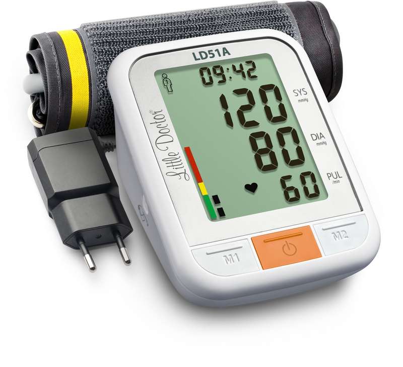 Тонометр автоматический Little Doctor LD51A, тонометр автоматический, 1 шт, манжета 25-36см, с адаптером и увеличенной манжетой фото