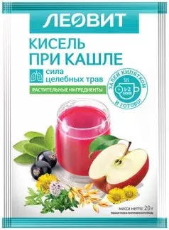 Леовит Кисель при кашле, порошок, 20 г, 1 шт. фото