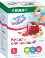 Леовит Худеем за неделю Кисель очищающий, напиток, 20 г, 5 шт. фото 