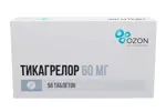 Тикагрелор, 60 мг, таблетки, покрытые пленочной оболочкой, 56 шт. фото