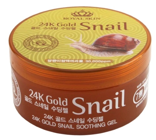 Royal skin Гель многофункциональный для лица и тела, гель для тела, 300 мл, 1 шт, с 24 каратным золотом и улиточной слизью фото