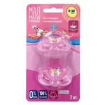 Мал Мала Меньше, соска-пустышка, 2 шт, розового цвета, силиконовая, 6-18 мес фото 