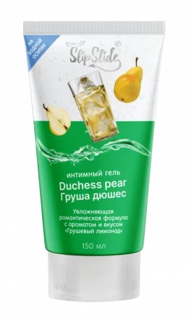 СлипСлайд Гель-смазка интимная увлажная романтическая формула, гель, 150 мл, 1 шт, грушевый дюшес фото
