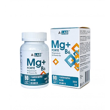 A-LAB Магний + В6 форте, капсулы, 90 шт. фото