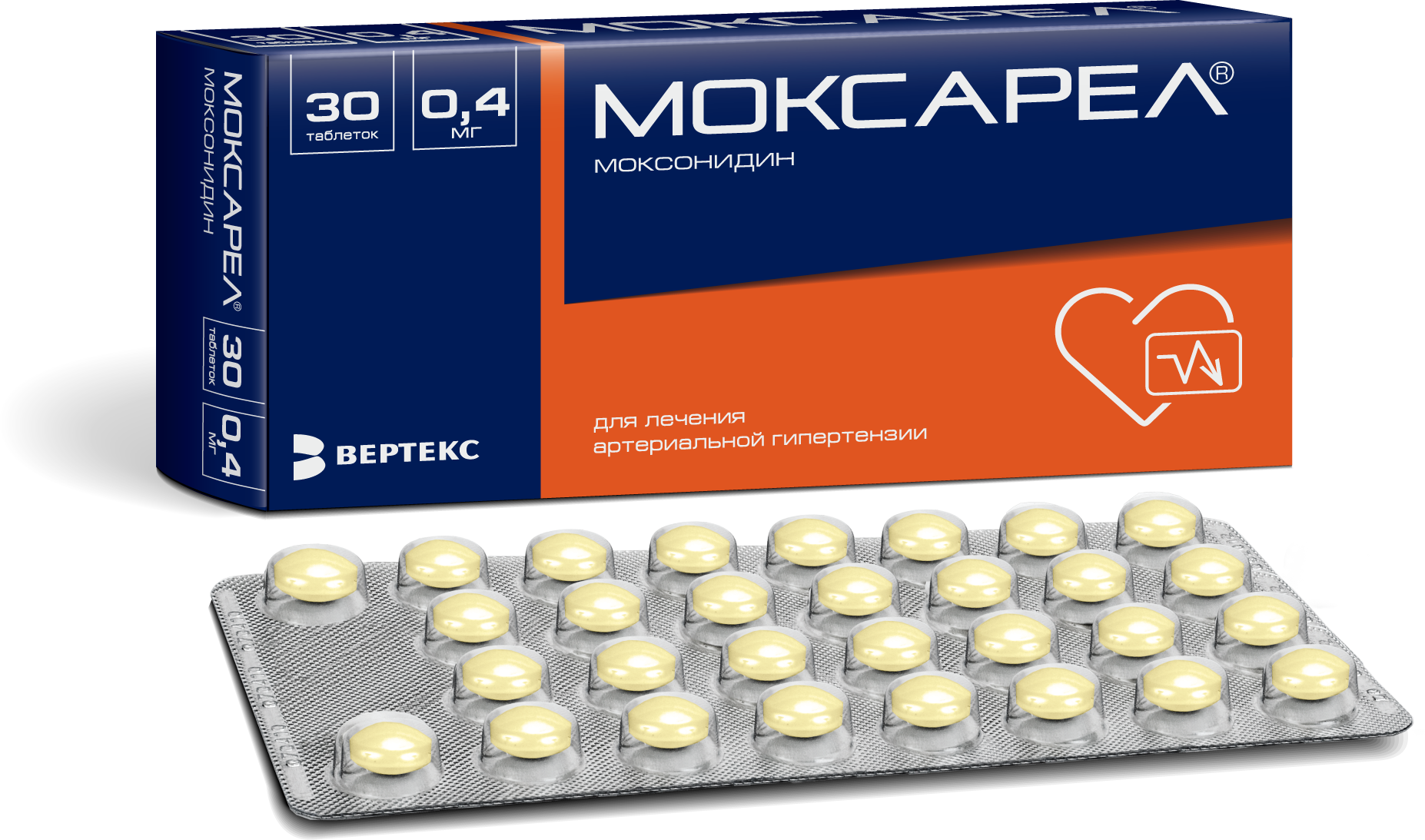Моксарел, 0.4 мг, таблетки, покрытые пленочной оболочкой, 30 шт. фото
