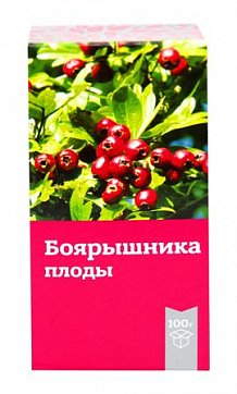 Боярышника плоды, сырье растительное цельное, 100 г, 1 шт. фото