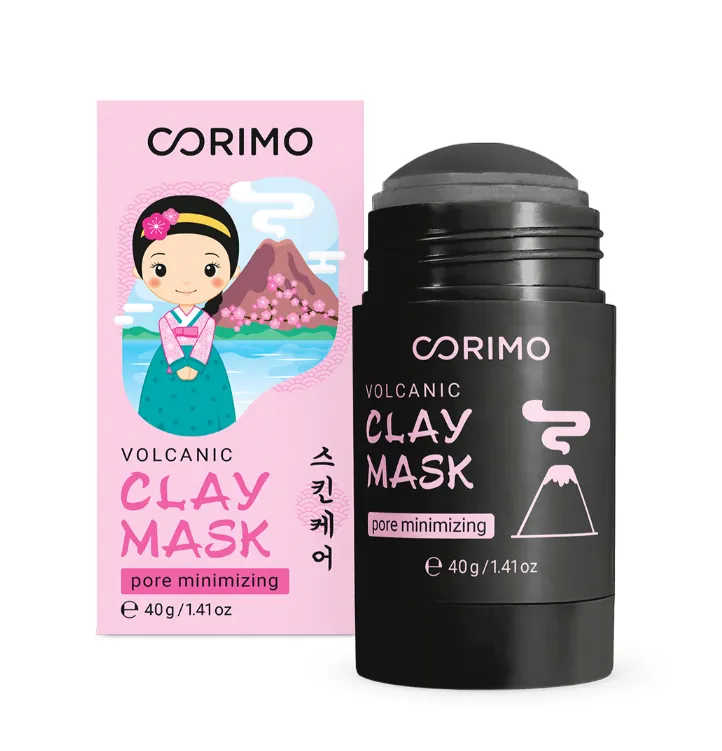 Corimo маска-стик каолиновая для лица, маска для лица, 40 г, 1 шт, вулканический пепел и цинк фото