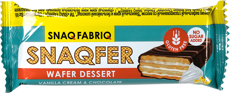 Snaq Fabriq батончик вафельный, батончик, 45 г, 1 шт, ванильный крем фото