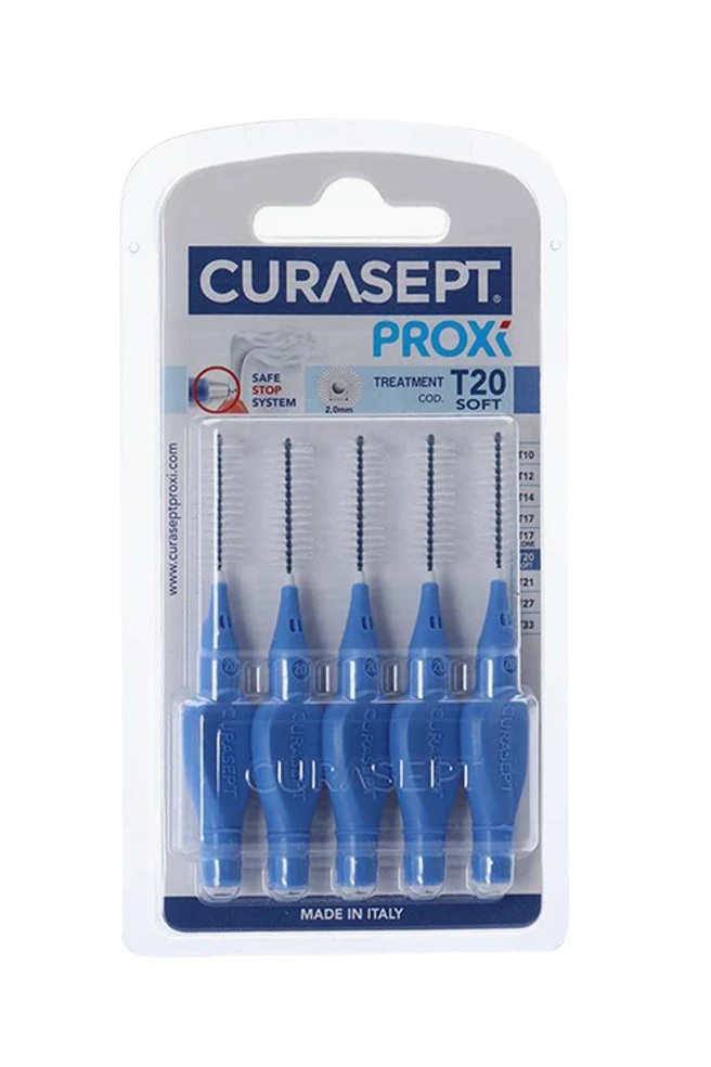 Curasept proxi T20 soft Ершики межзубные, ершики зубные, 5 шт, голубой фото